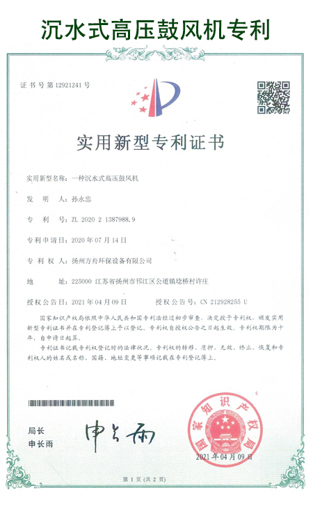 瑞柘沉水式高壓鼓風機**