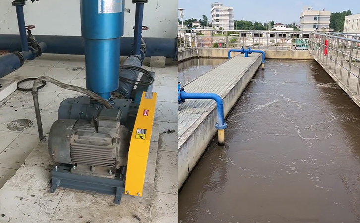 更換后的羅茨風(fēng)機